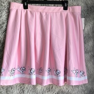 Hot Topic/Disney Pink Skater Skirt with Aristocat Disney Design